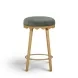 Oodle Green Performance Vegan Mohair Upholstered Counter Height Stool