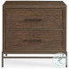 Benton Brown Rustic 2 Drawer Nightstand with USB Charging