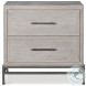 Benton White Rustic 2 Drawer Nightstand with USB Charging