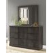 Avernhall Dark Brown 6 Drawer Dresser