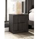 Avernhall Dark Brown 2 Drawer Nightstand with USB Charging