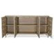 Hearthwood Wooden Weave Grey Wash 4 Door Credenza