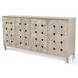 Hearthwood Wooden Weave Grey Wash 4 Door Credenza