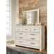 Bellaby Whitewash 7 Drawer Dresser and Rectangular Mirror