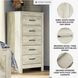 Bellaby Whitewash Five Drawer Chest