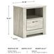 Bellaby Whitewash One Drawer Nightstand