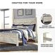 Bellaby Whitewash King Crossbuck Panel Bed