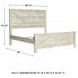 Bellaby Whitewash King Crossbuck Panel Bed