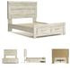 Bellaby Whitewash Queen Platform Storage Bed