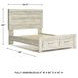 Bellaby Whitewash Queen Platform Storage Bed
