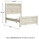 Bellaby Whitewash Queen Crossbuck Panel Bed