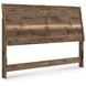 Darcalli Warm Natural Brown King Panel Headboard
