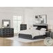 Ravalori Black King Upholstered Panel Bed