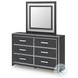 Ravalori Black Upholstered Panel Storage Bedroom Set