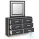 Ravalori Black Upholstered Panel Storage Bedroom Set