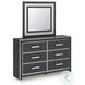 Ravalori Black Upholstered Panel Storage Bedroom Set