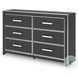 Ravalori Black 6 Drawer Dresser