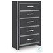 Ravalori Black Upholstered Panel Storage Bedroom Set