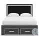Ravalori Black Upholstered Panel Storage Bedroom Set