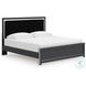 Ravalori Black King Panel Upholstered Bed