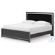 Ravalori Black King Upholstered Panel Bed