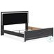 Ravalori Black King Upholstered Panel Bed