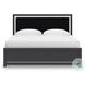 Ravalori Black King Upholstered Panel Bed