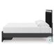 Ravalori Black King Upholstered Panel Storage Bed