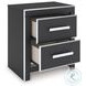 Ravalori Black Upholstered Panel Storage Bedroom Set