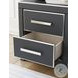 Ravalori Black 2 Drawer Nightstand with USB Charging