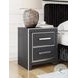 Ravalori Black 2 Drawer Nightstand with USB Charging