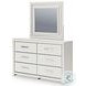 Ravalori White Upholstered Panel Storage Bedroom Set