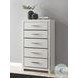 Ravalori White 5 Drawer Chest