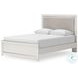 Ravalori White King Upholstered Panel Bed