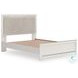 Ravalori White King Upholstered Panel Bed