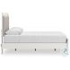 Ravalori White King Upholstered Panel Bed