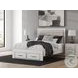 Ravalori White Queen Upholstered Panel Storage Bed