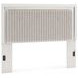 Ravalori Matte White and Gray Queen Upholstered Panel Headboard