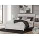 Ravalori White Upholstered King Panel Bed