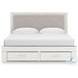 Ravalori White King Upholstered Panel Storage Bed