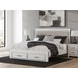 Ravalori Matte White and Gray King Upholstered Panel Headboard