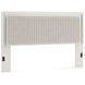 Ravalori Matte White and Gray King Upholstered Panel Headboard