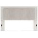 Ravalori Matte White and Gray King Upholstered Panel Headboard