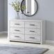 Cayboni Whitewash Six Drawer Dresser