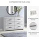 Cayboni Whitewash Six Drawer Dresser