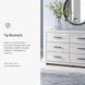 Cayboni Whitewash Six Drawer Dresser