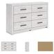 Cayboni Whitewash Six Drawer Dresser