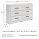 Cayboni Whitewash Six Drawer Dresser