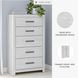 Cayboni Whitewash Five Drawer Chest
