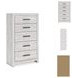 Cayboni Whitewash Five Drawer Chest